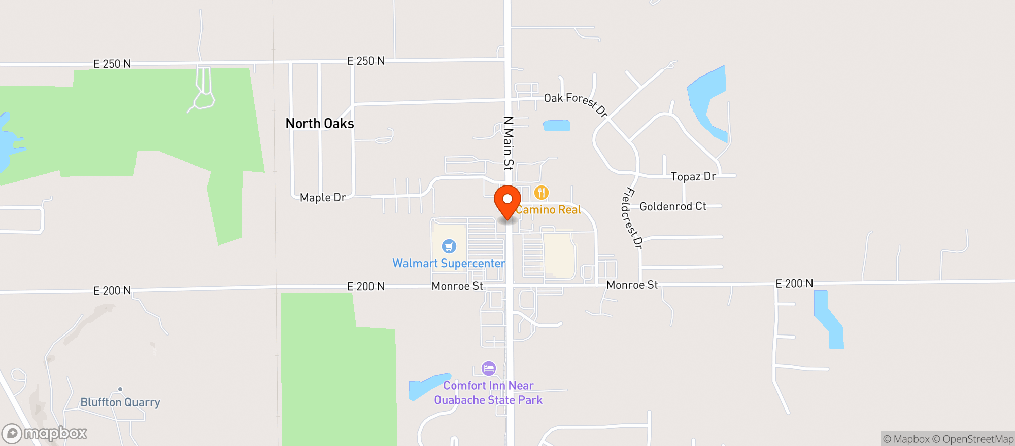 Map showing Walmart Supercenter
