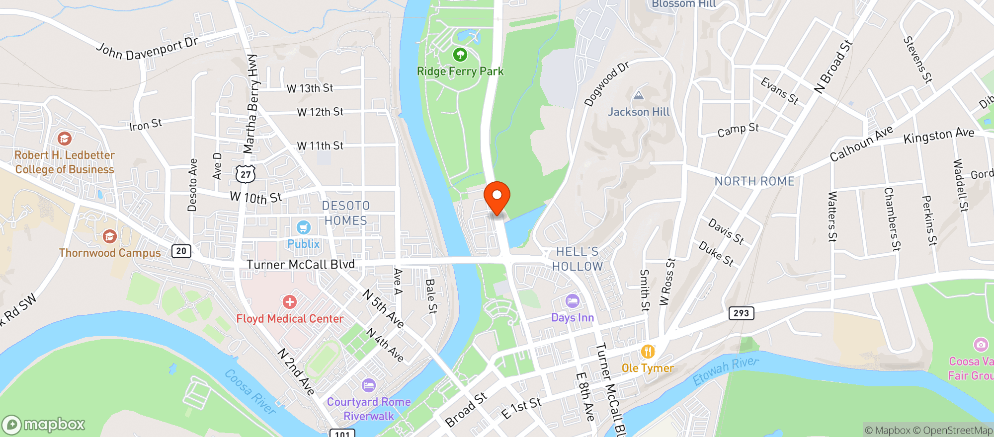Map showing Laredos Mexican Bar & Grill