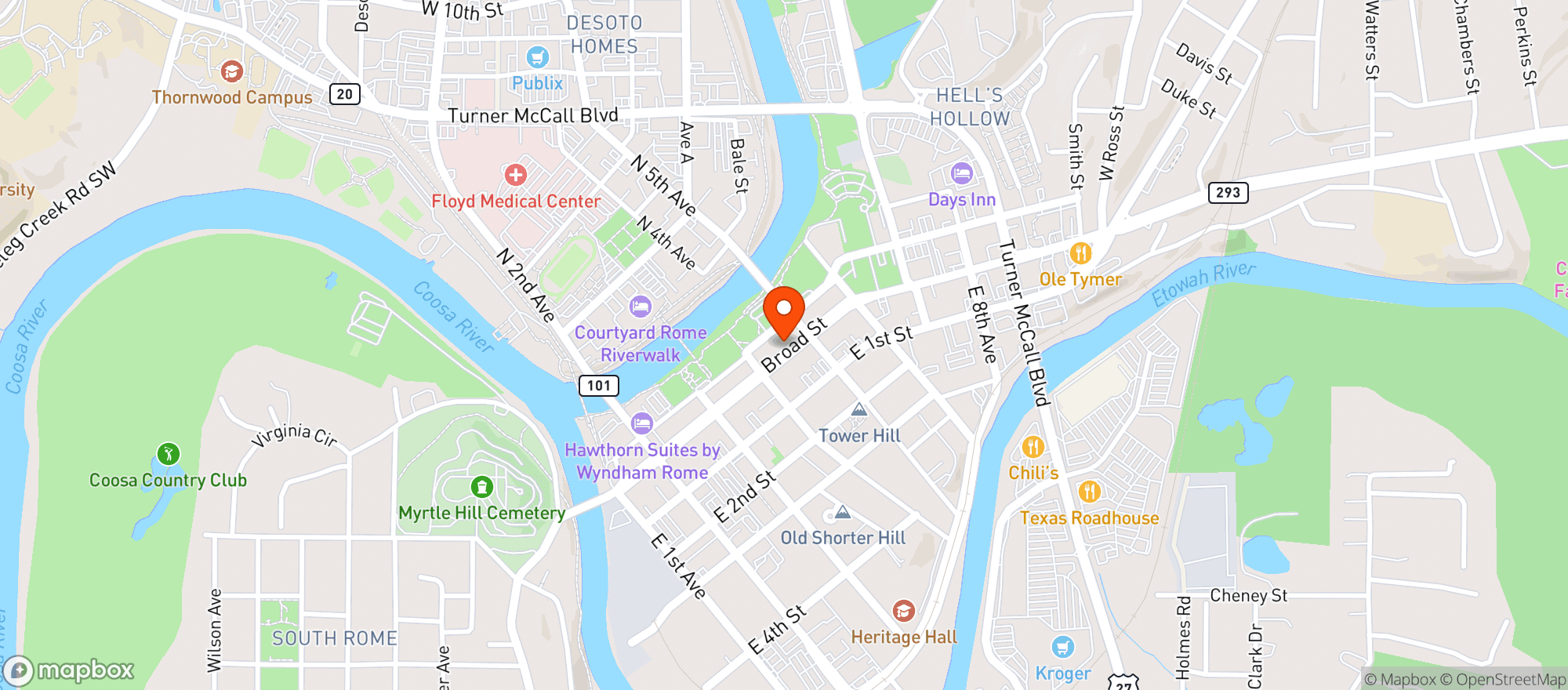 Map showing El Zarape Mexican Restaurant