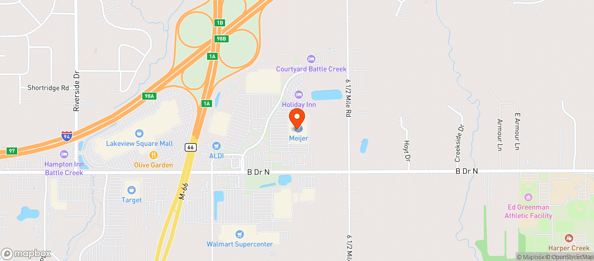 Map showing Meijer