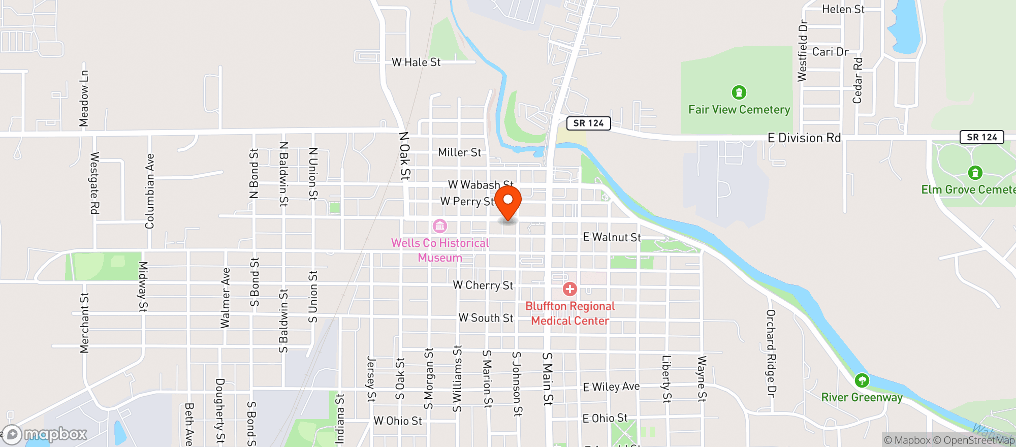 Map showing Parlor City Brewing Company