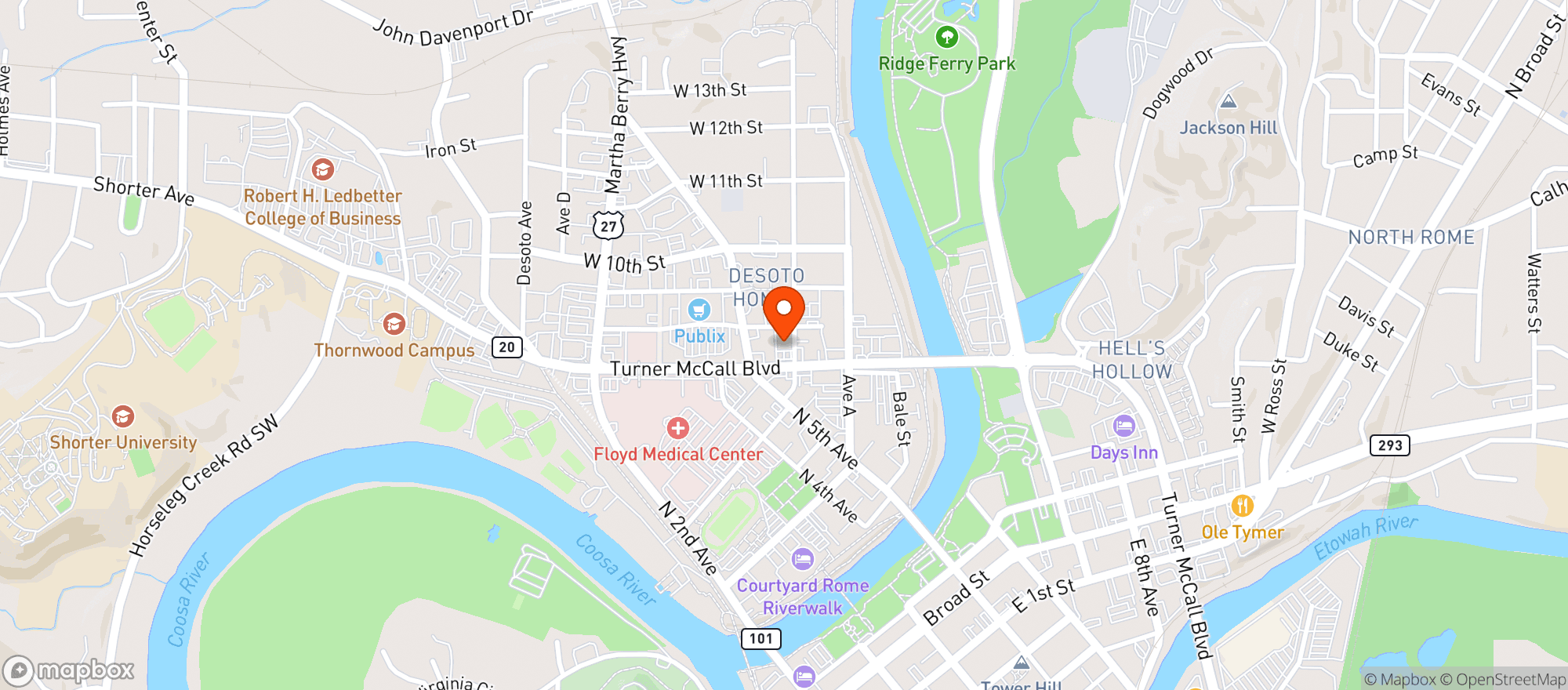 Map showing Chevron Express- Rome