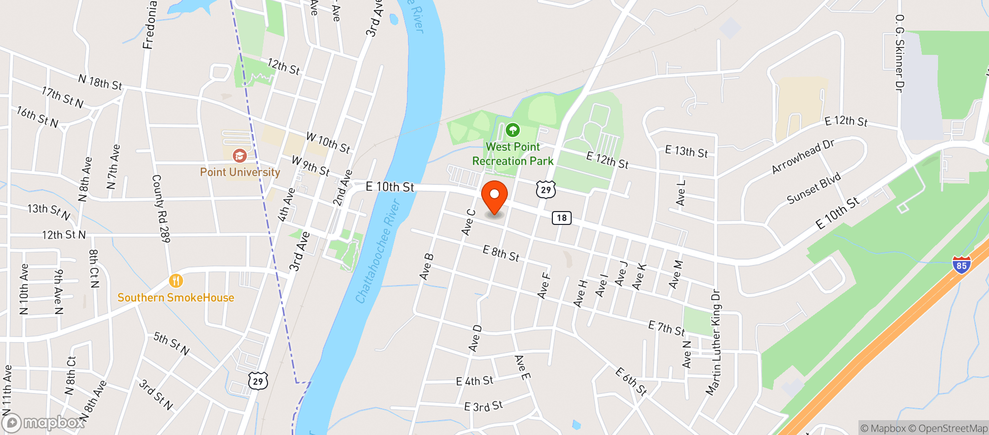 Map showing Circle K