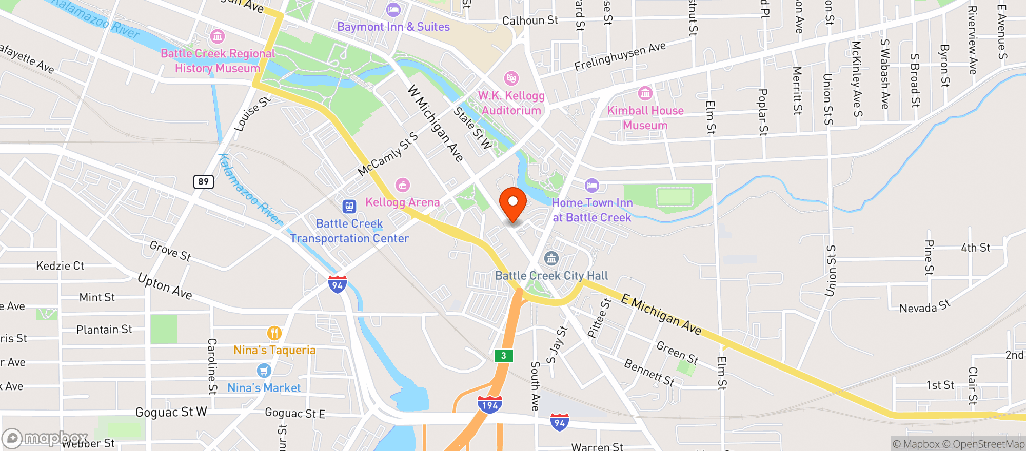 Map showing Uproot Market & Eatery