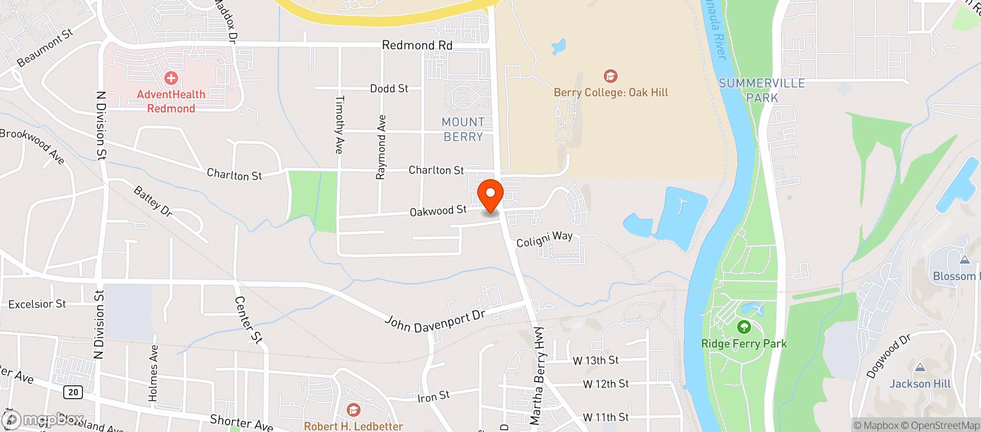Map showing Berry Stop N Go