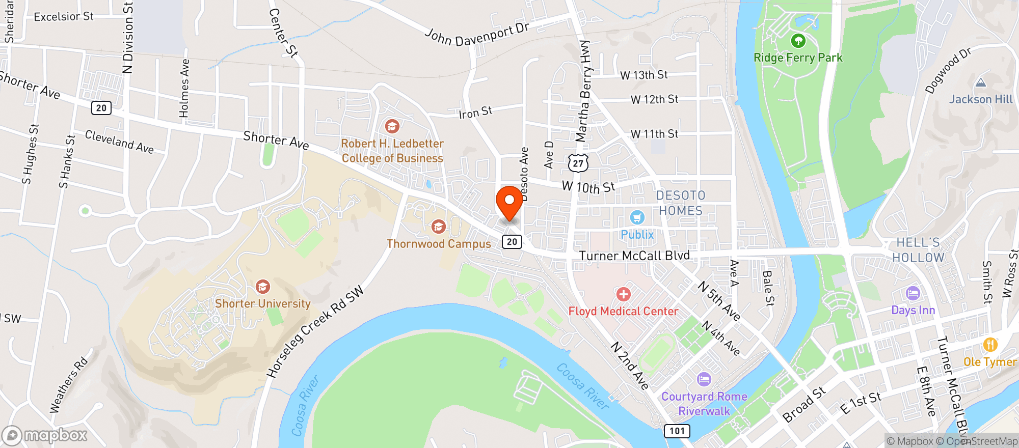 Map showing CIRCLE K