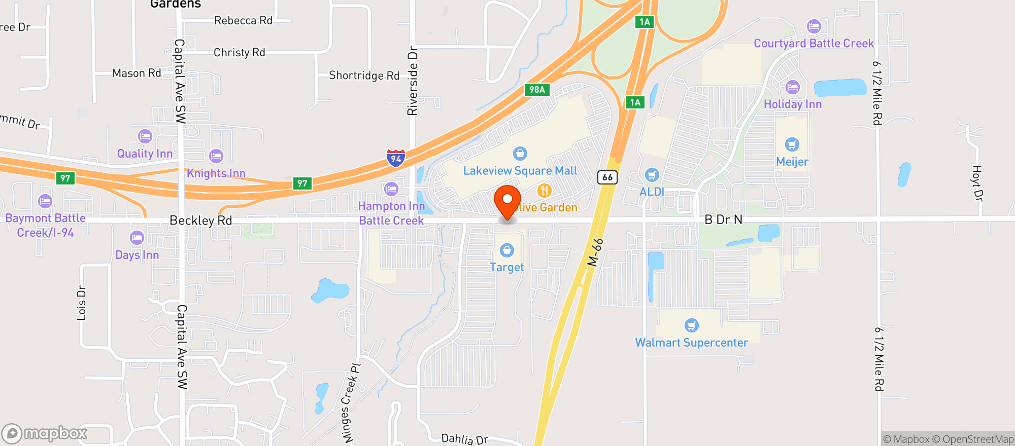 Map showing Target