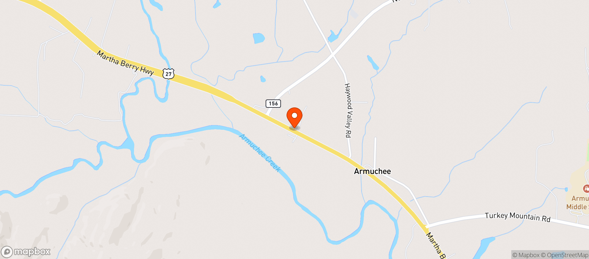 Map showing United Food Mart #Ara3978