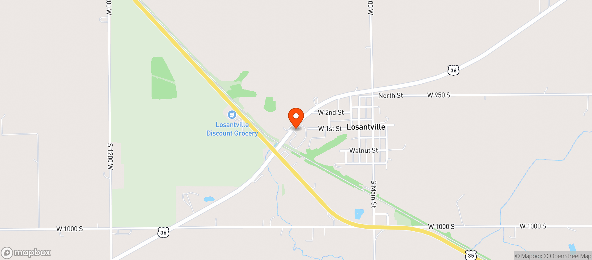 Map showing One Stop Liquor>Cb