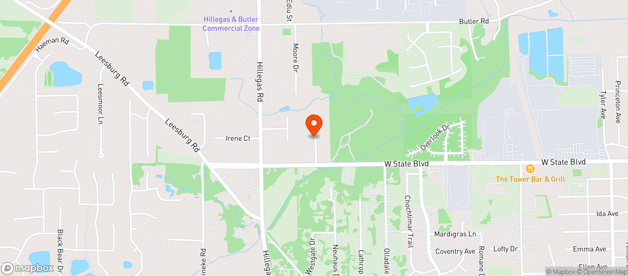 Map showing Belmont Beverage #15526