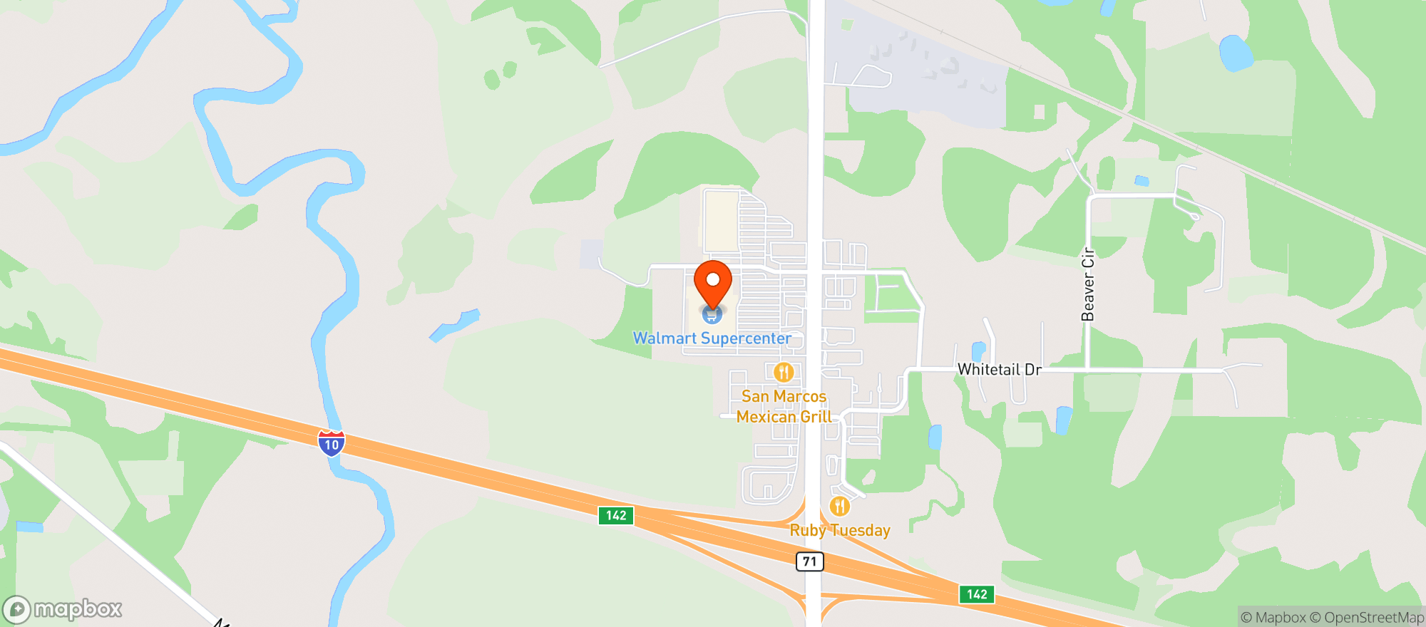 Map showing Walmart Supercenter