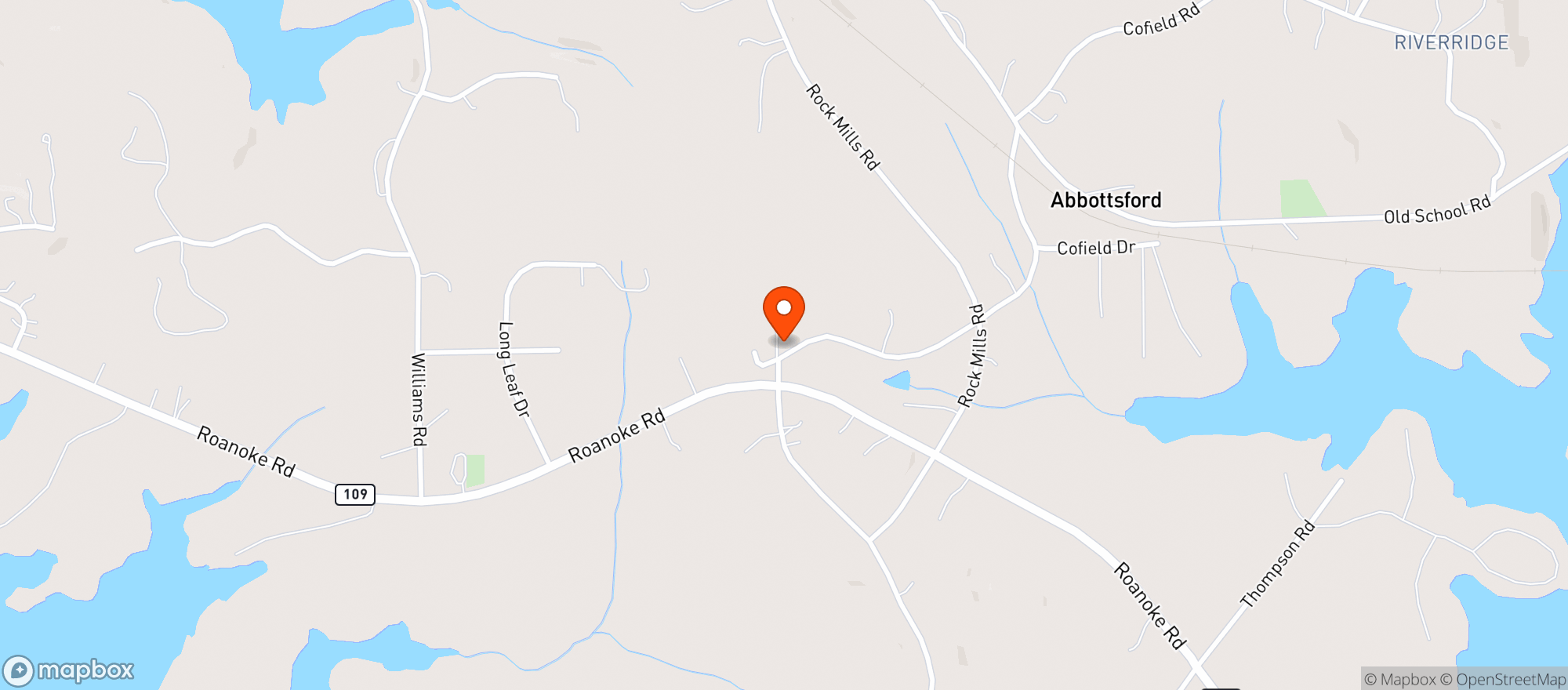 Map showing Billy's Country Store