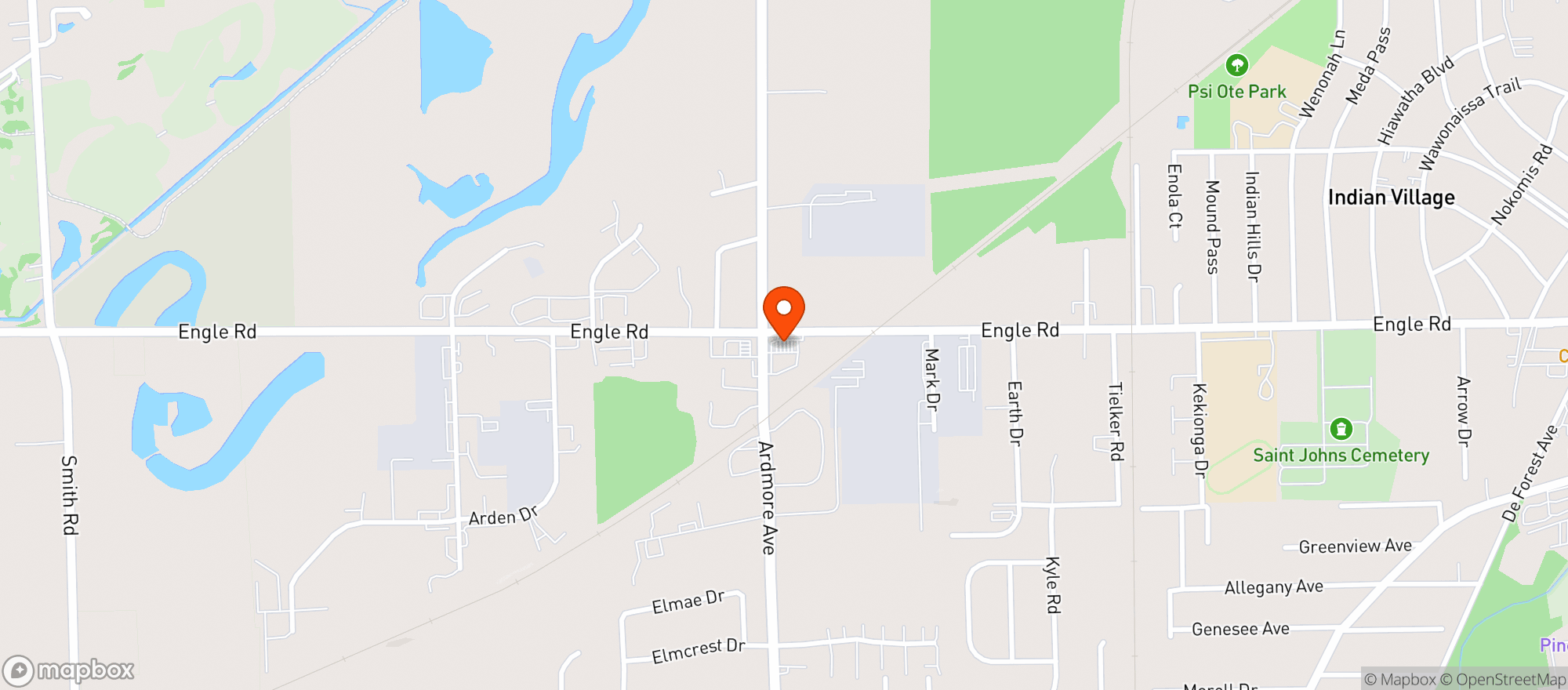 Map showing Circle K #2542