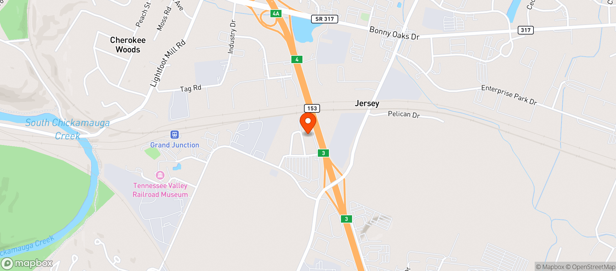 Map showing Door Dash