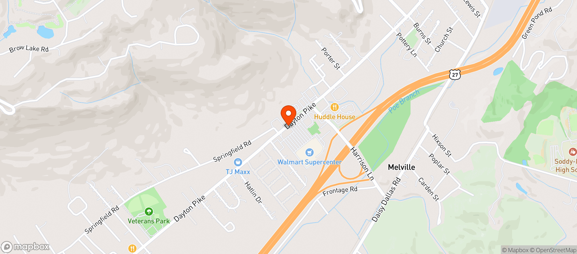 Map showing MAD SMOKE AND VAPE - Soddy-Daisy