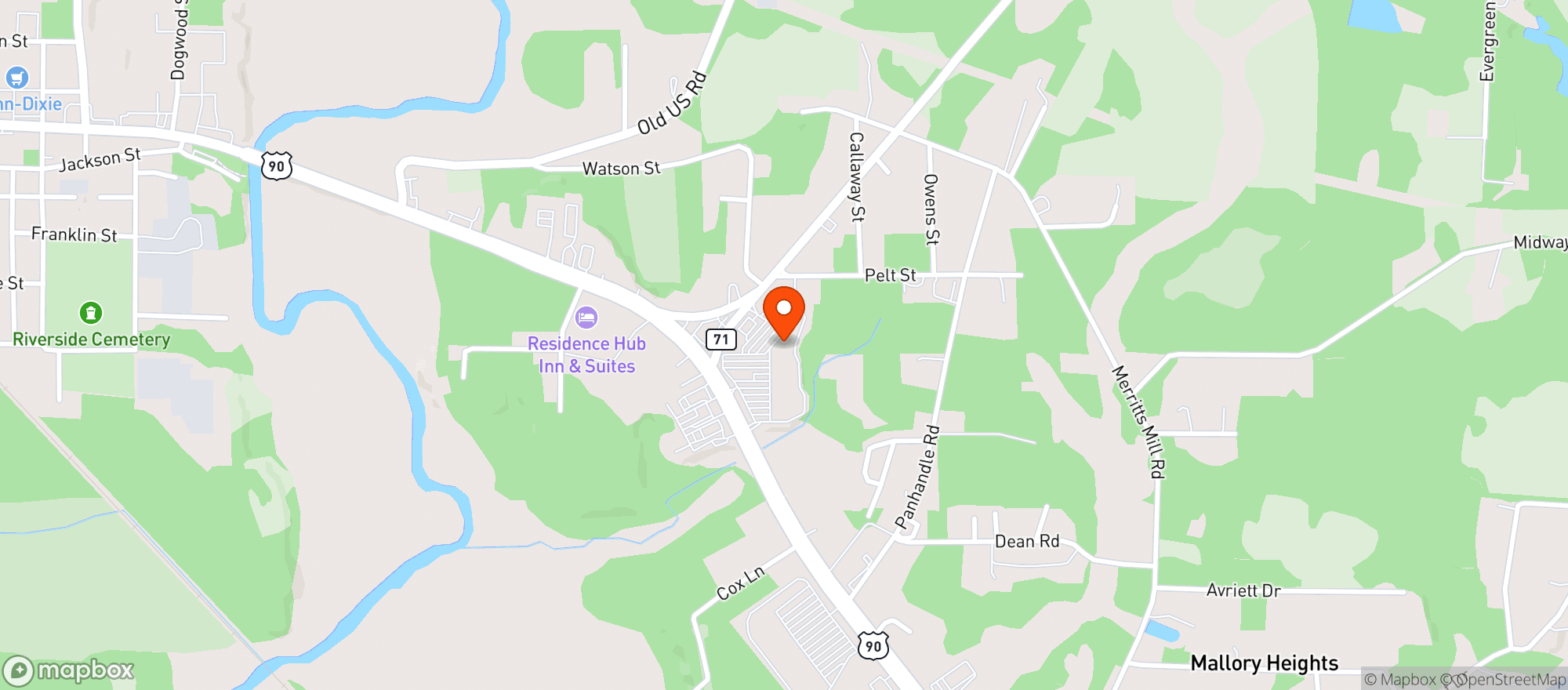 Map showing Chipola Smoke Shop LLC
