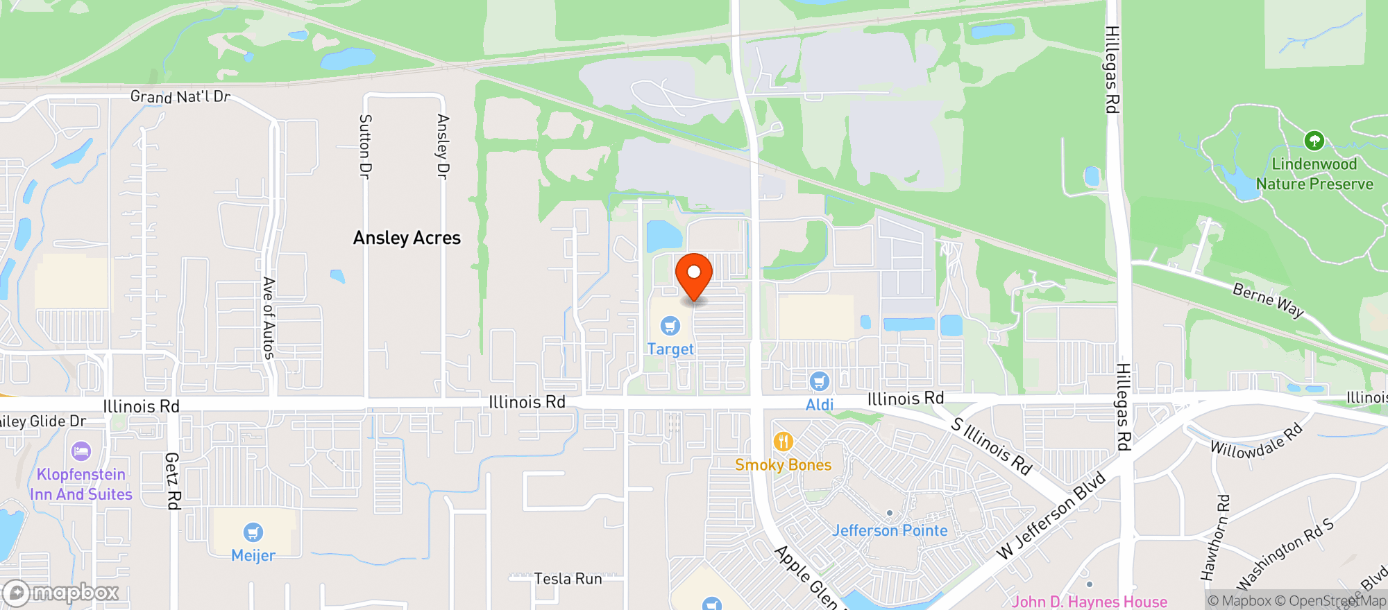 Map showing Target