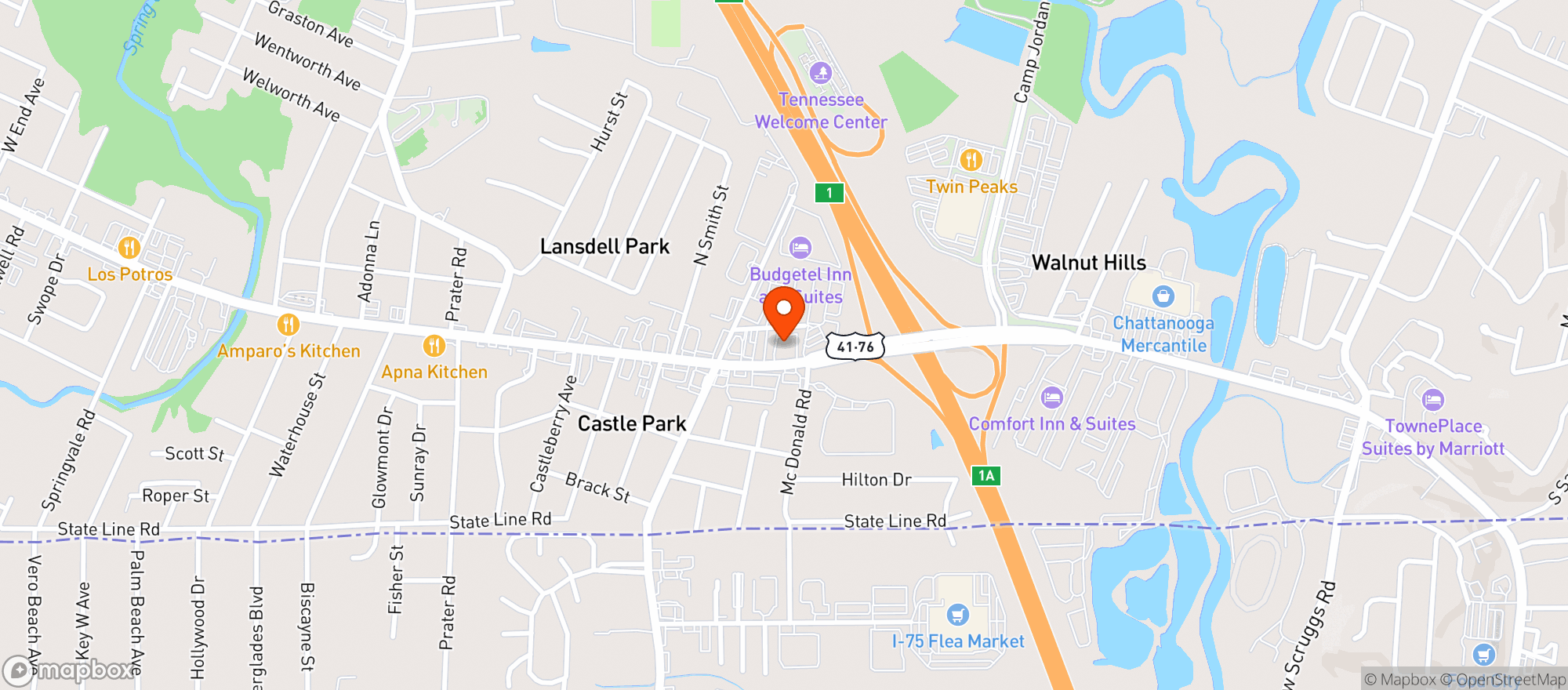 Map showing CHAMPYS CHICKEN