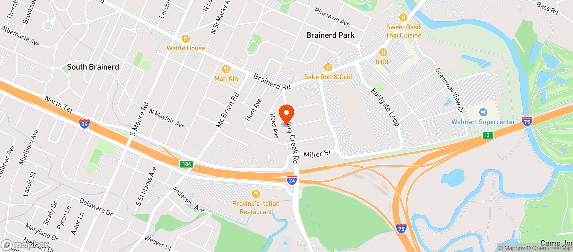 Map showing Dr. Wonderstone