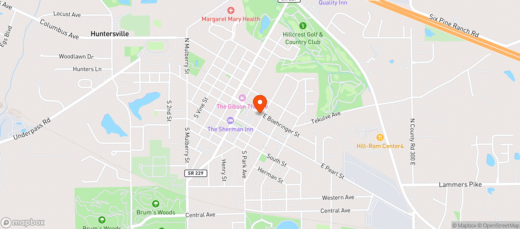 Map showing Batesville Liquor Co