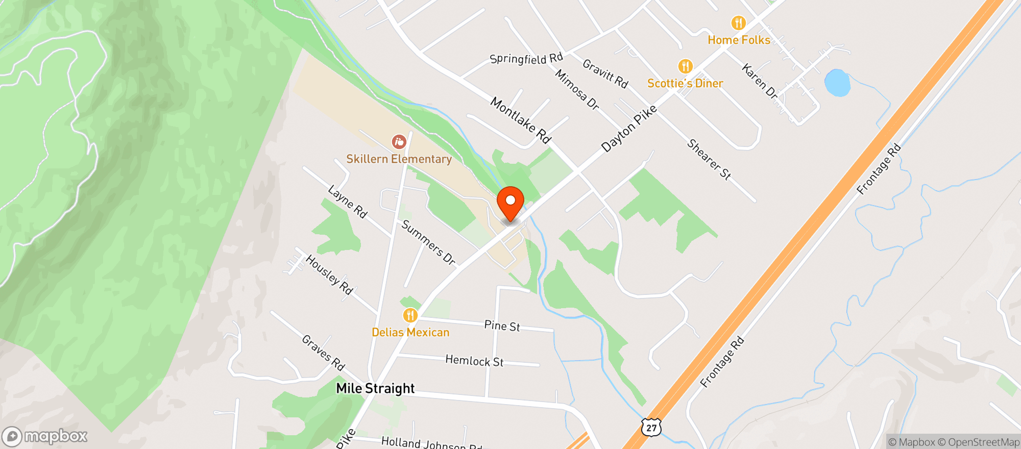 Map showing Sunrise Market