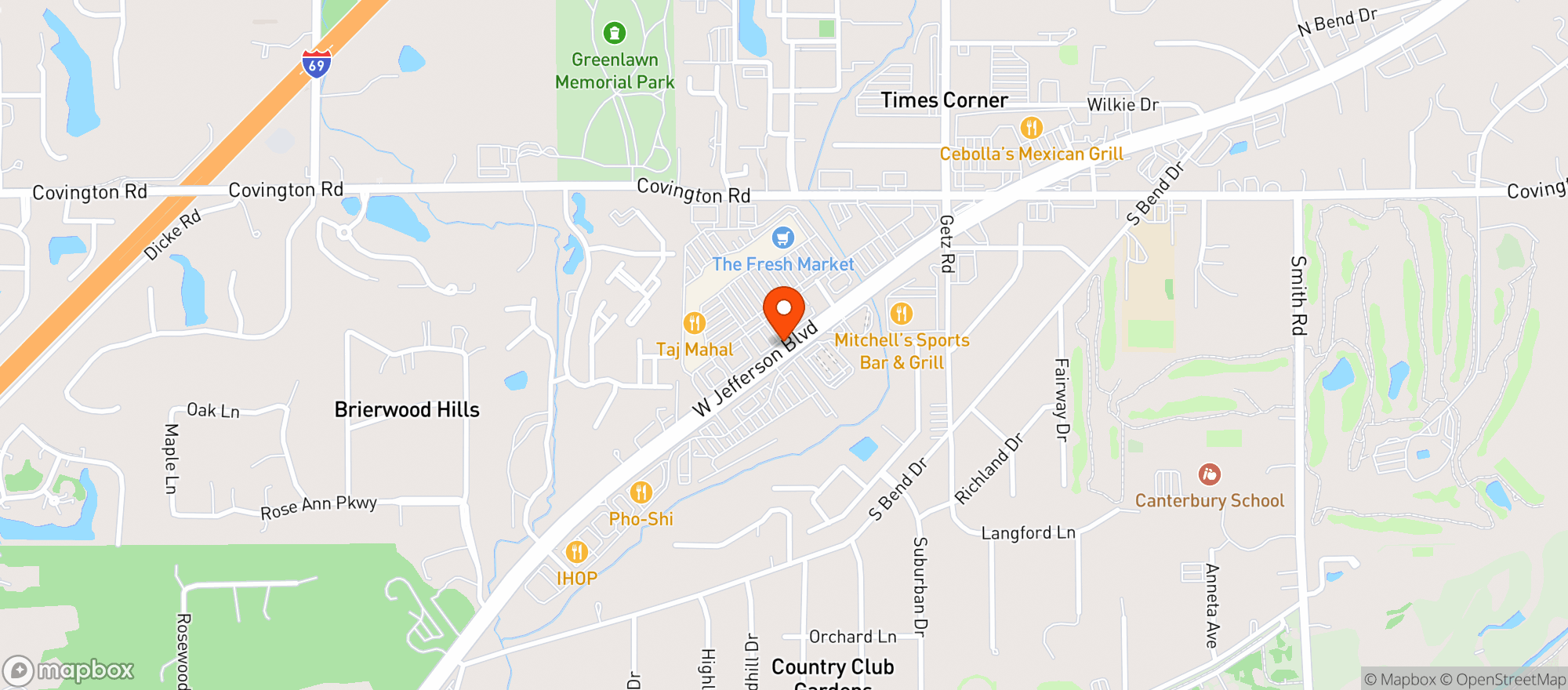 Map showing The Fresh Market