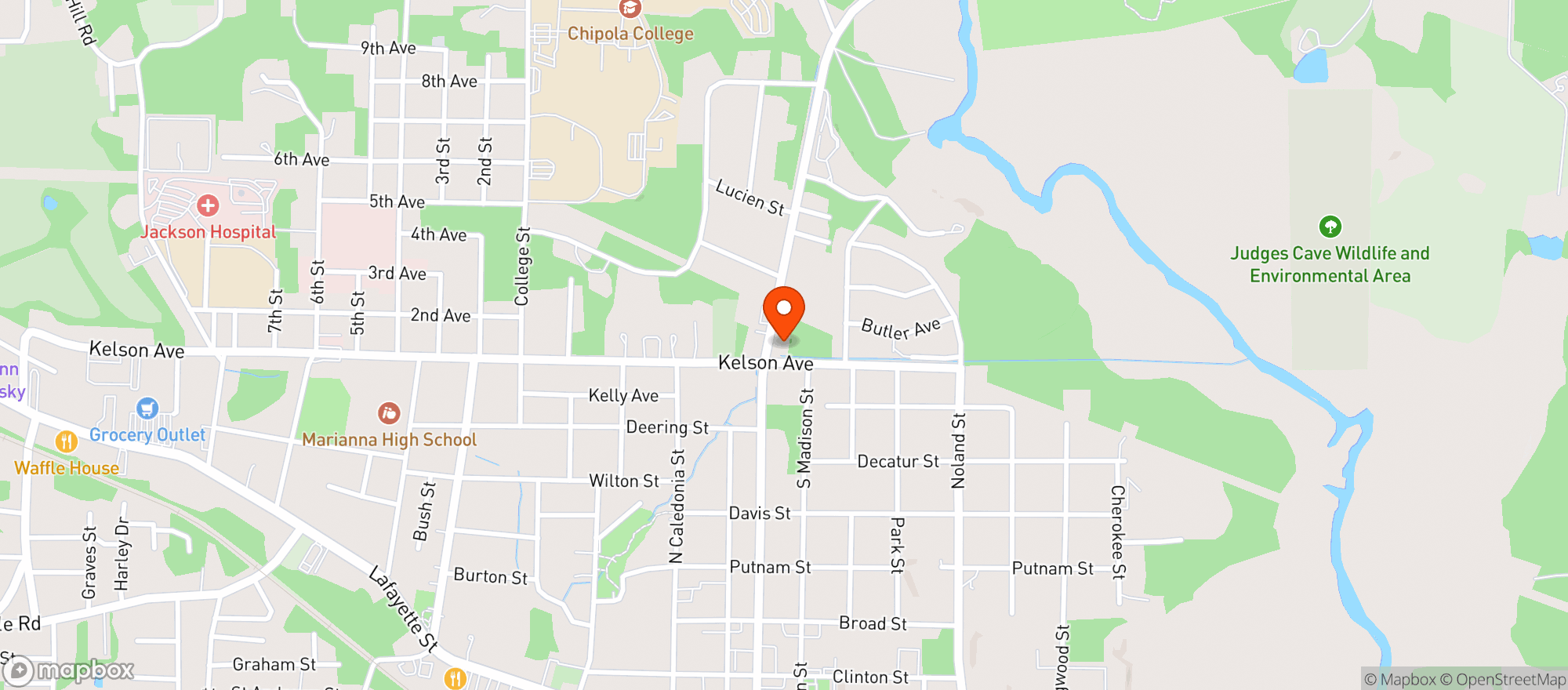 Map showing Tom Thumb Food Store #55