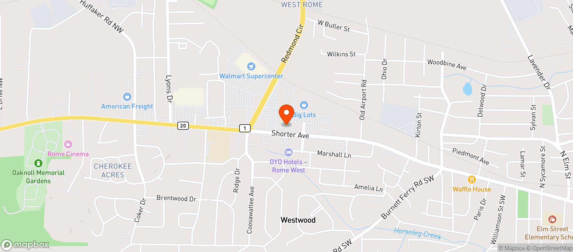 Map showing CHEERS LIQUOR