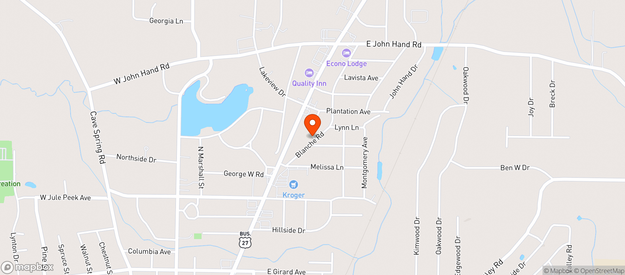 Map showing Cedartown Liquor Store