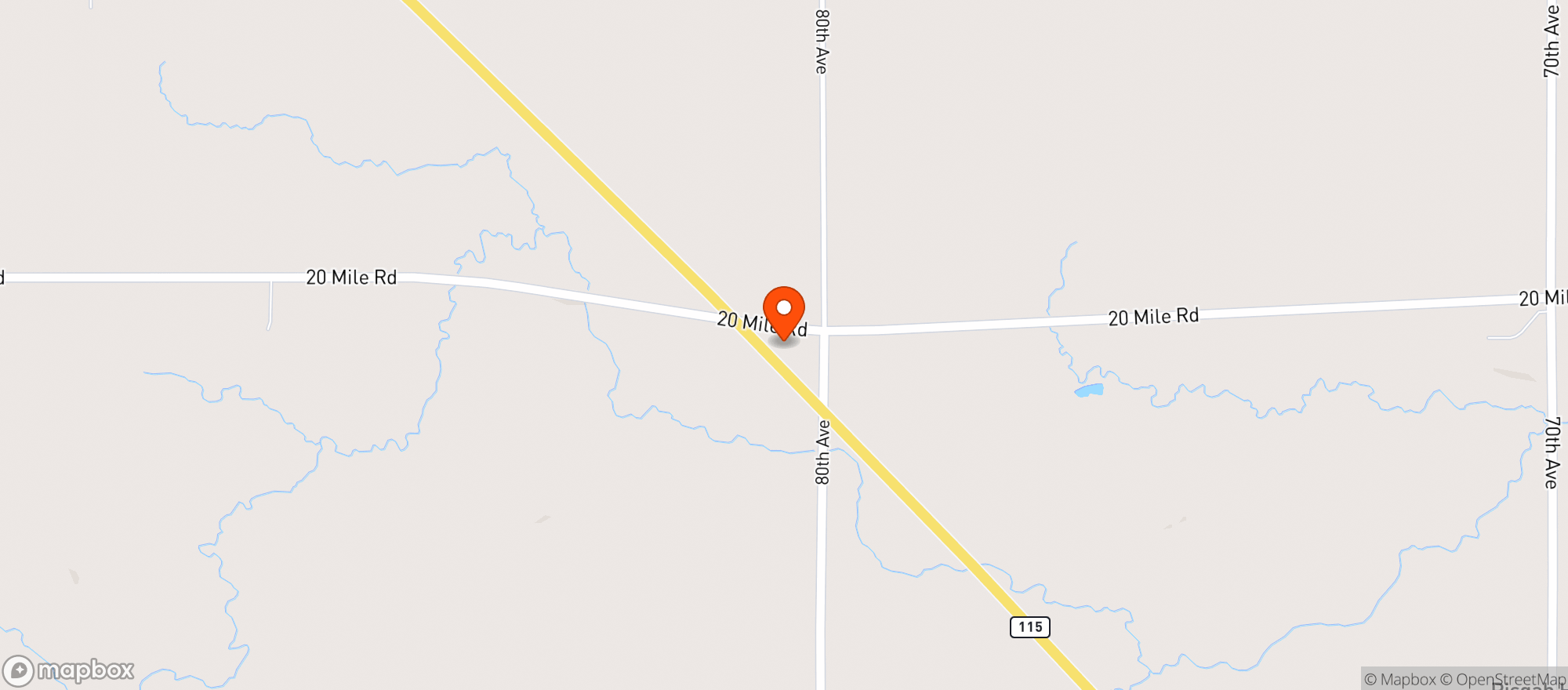 Map showing Branimals Party Store