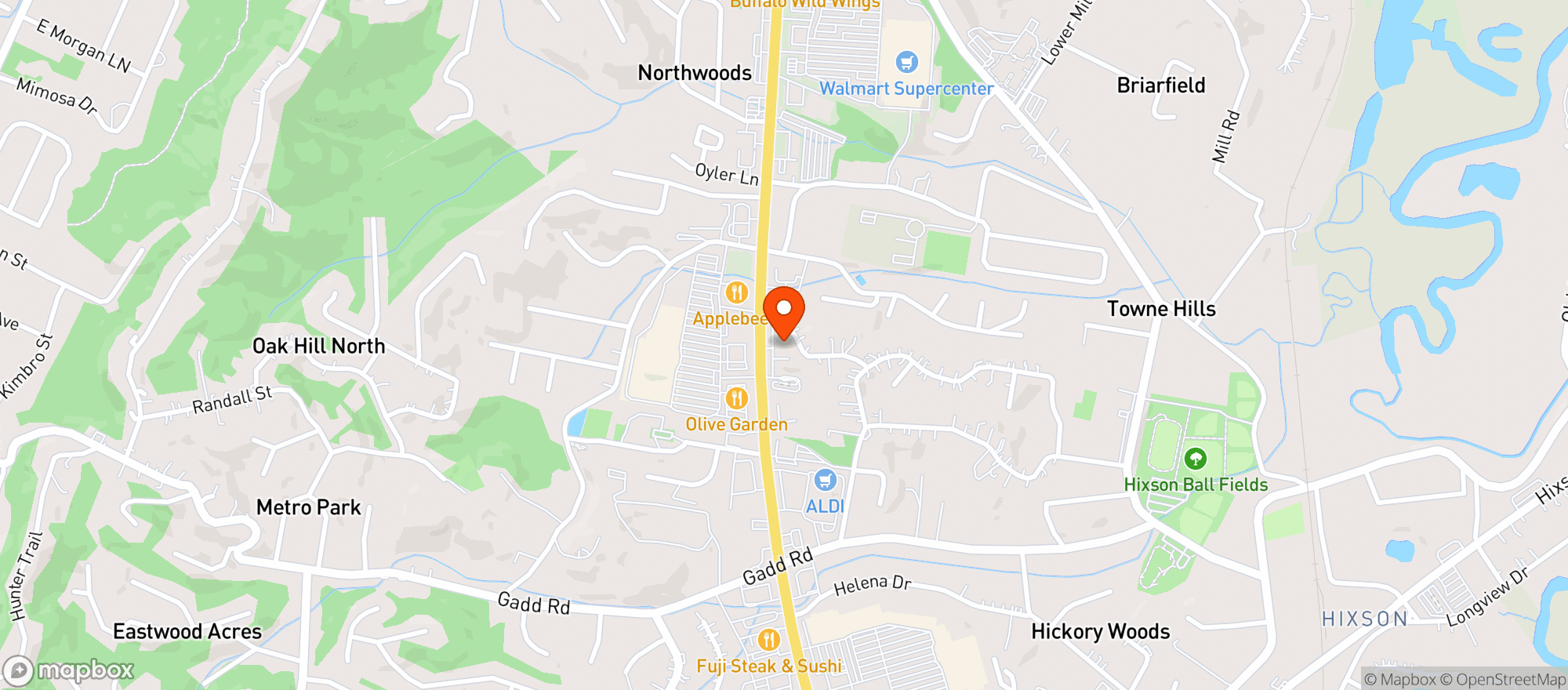 Map showing Vitamin Shoppe - Hixson