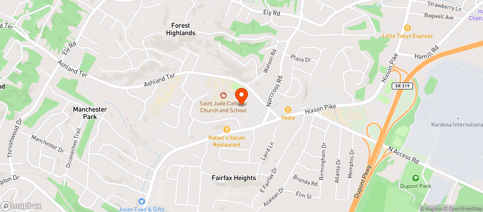 Map showing Walmart Neighborhood Market