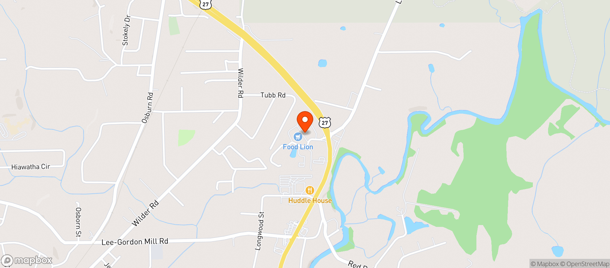 Map showing Food Lion