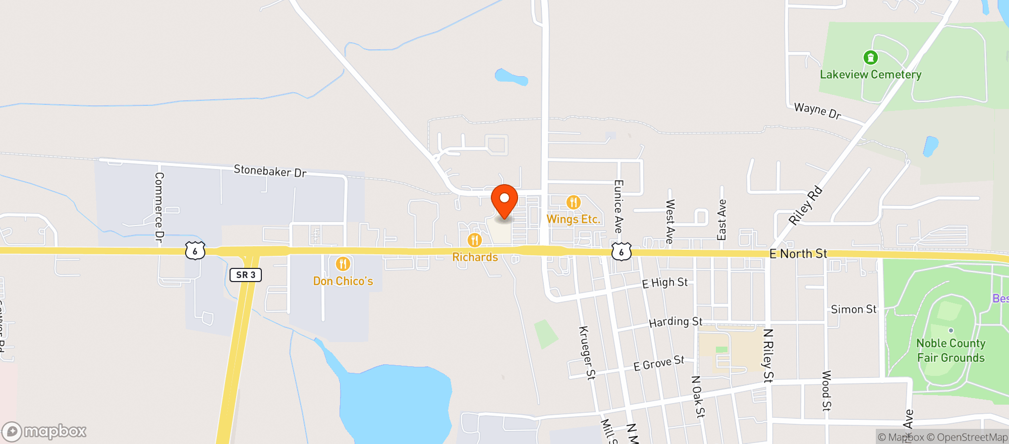 Map showing Kroger #418