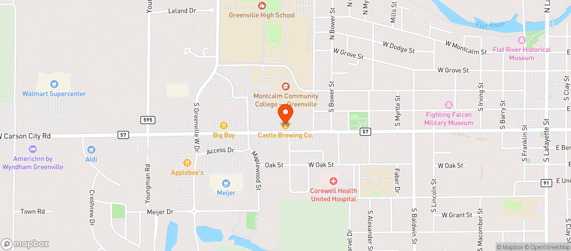 Map showing Hop Hog Backyard Brewpub
