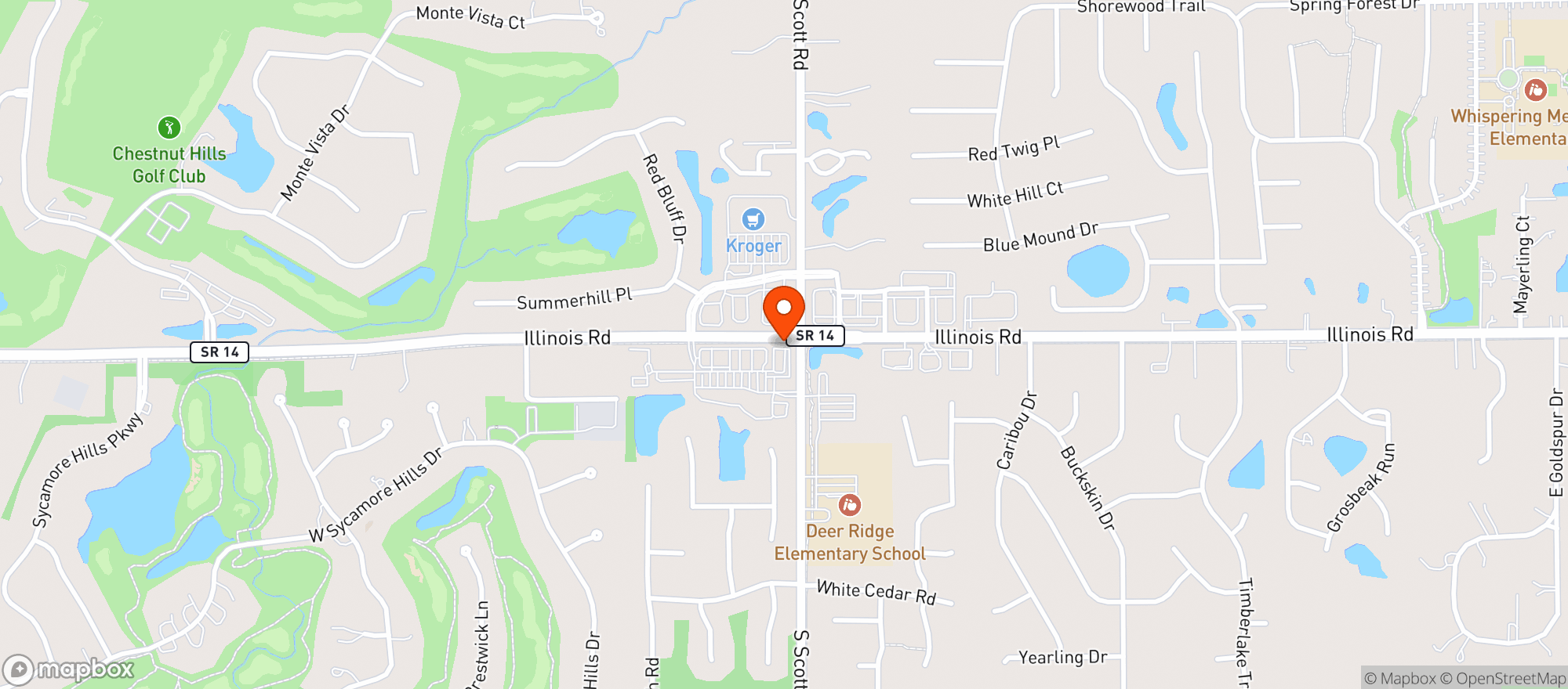 Map showing BELMONT BEVERAGE #22