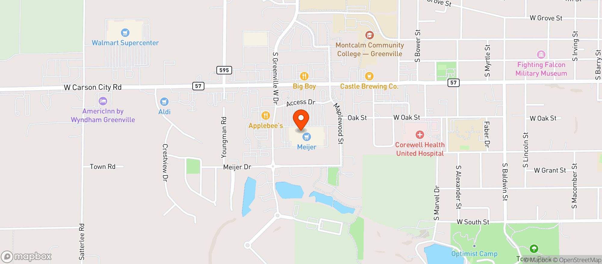 Map showing Meijer