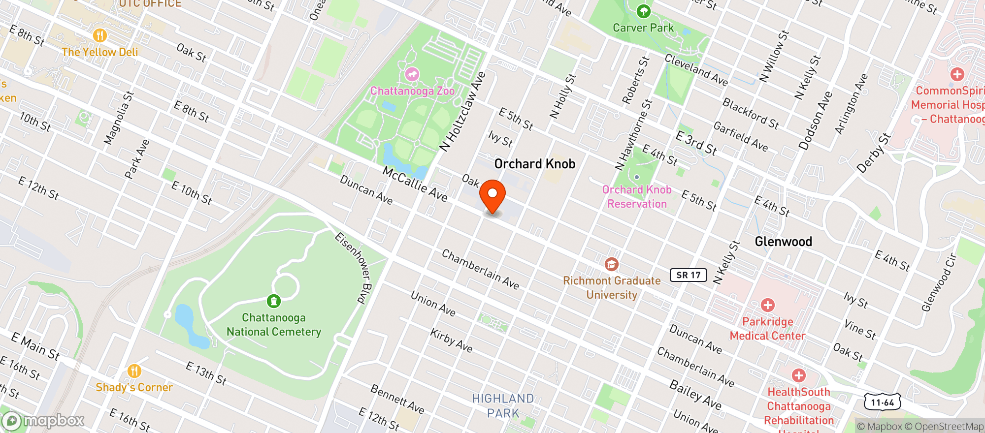Map showing White Duck Taco