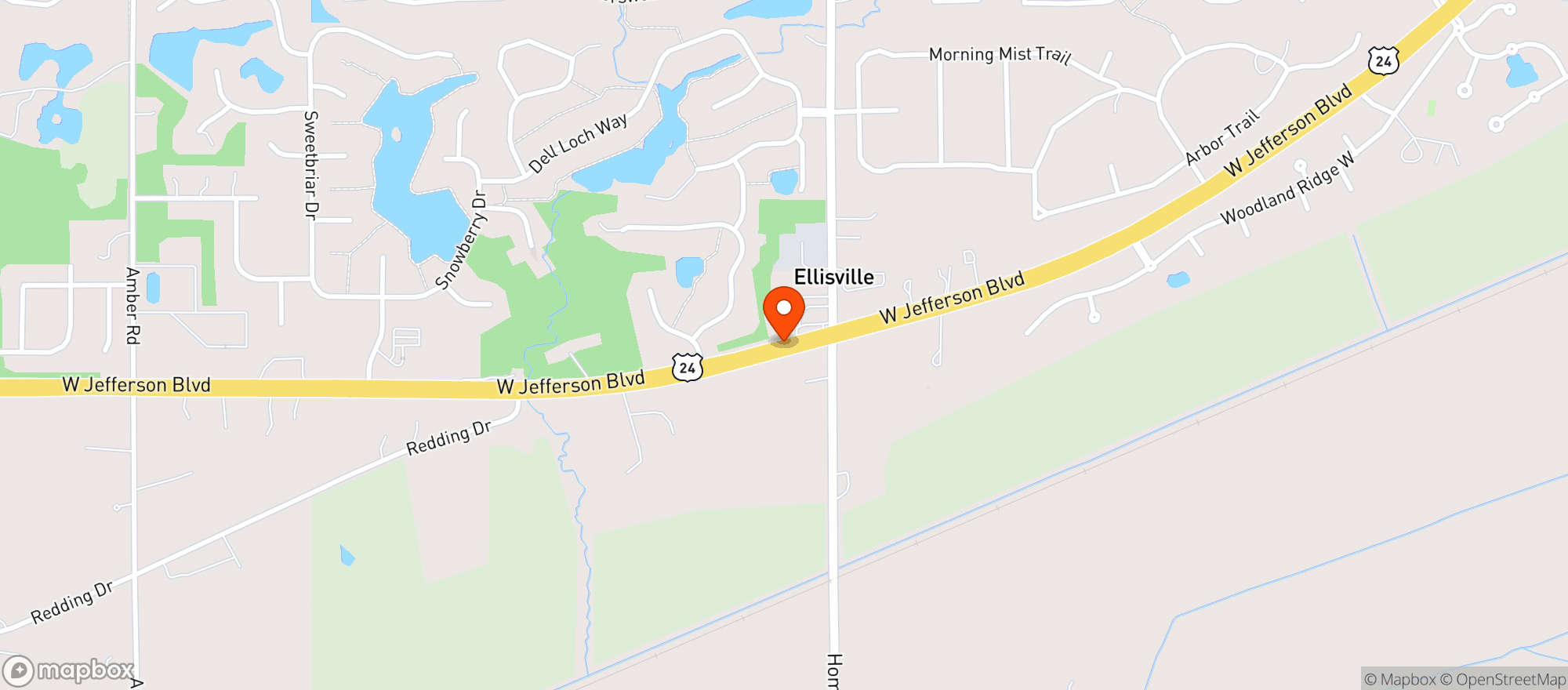 Map showing S & V Liquors