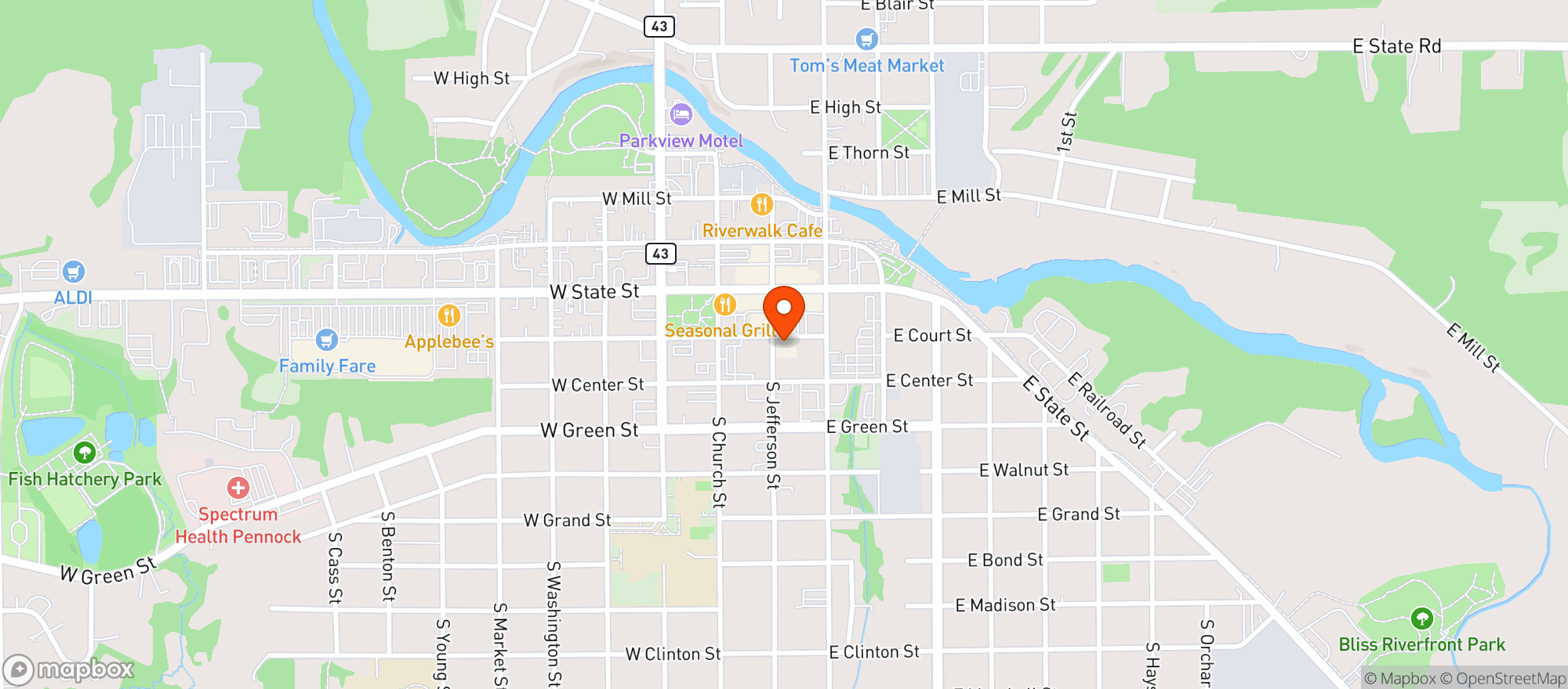 Map showing Kloostermans Sports Tap