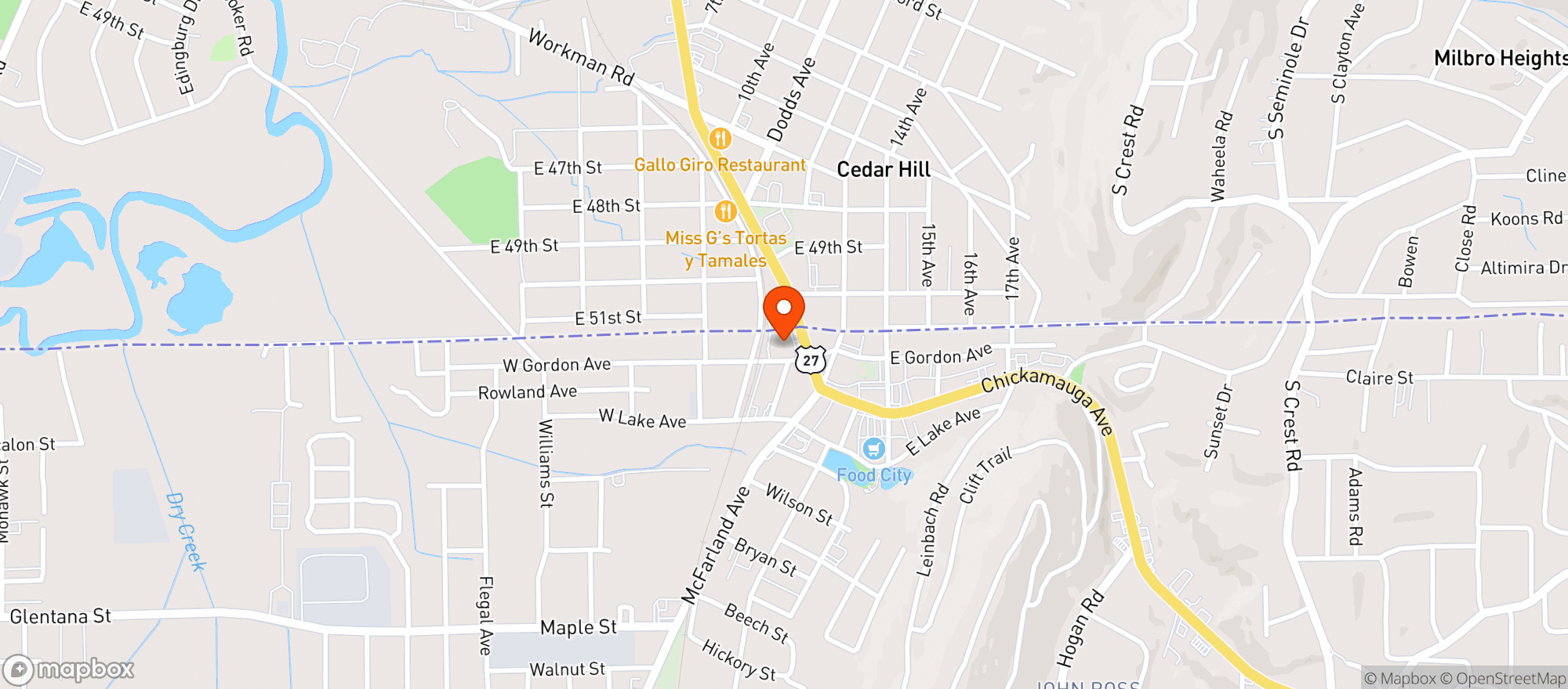 Map showing Bells Smoke Shop #2