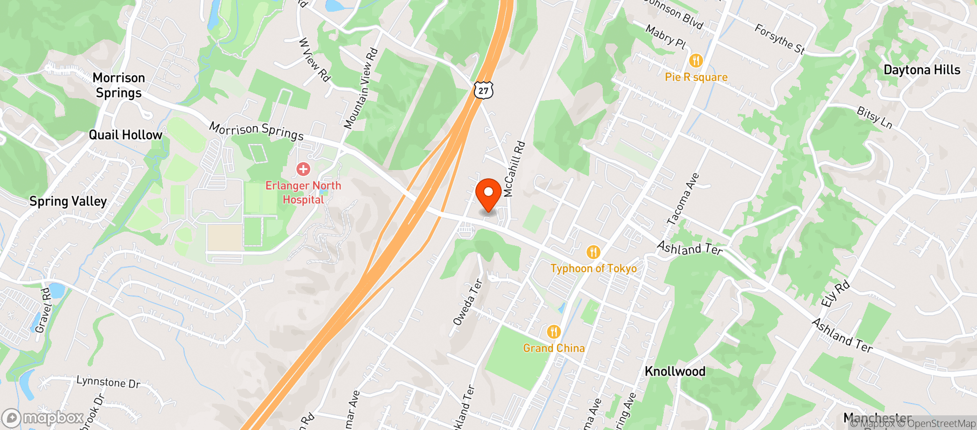 Map showing M&J Liqour Tobacco(Red Bank)