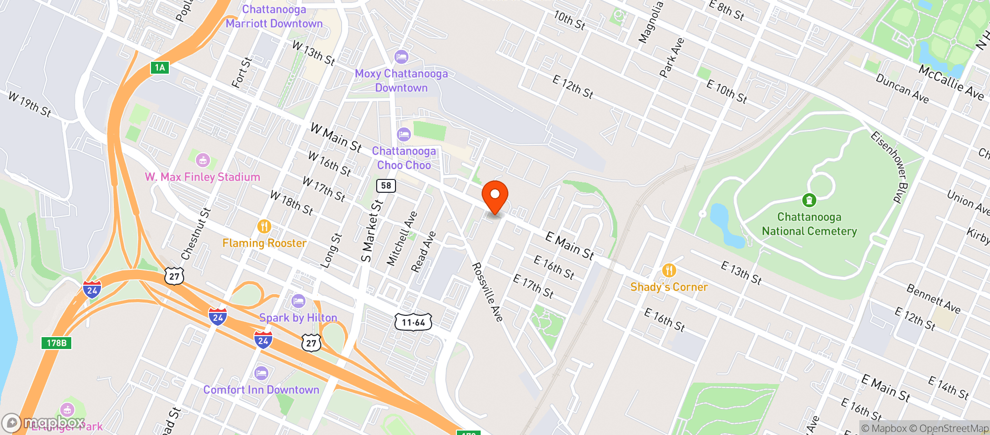 Map showing 330 Main