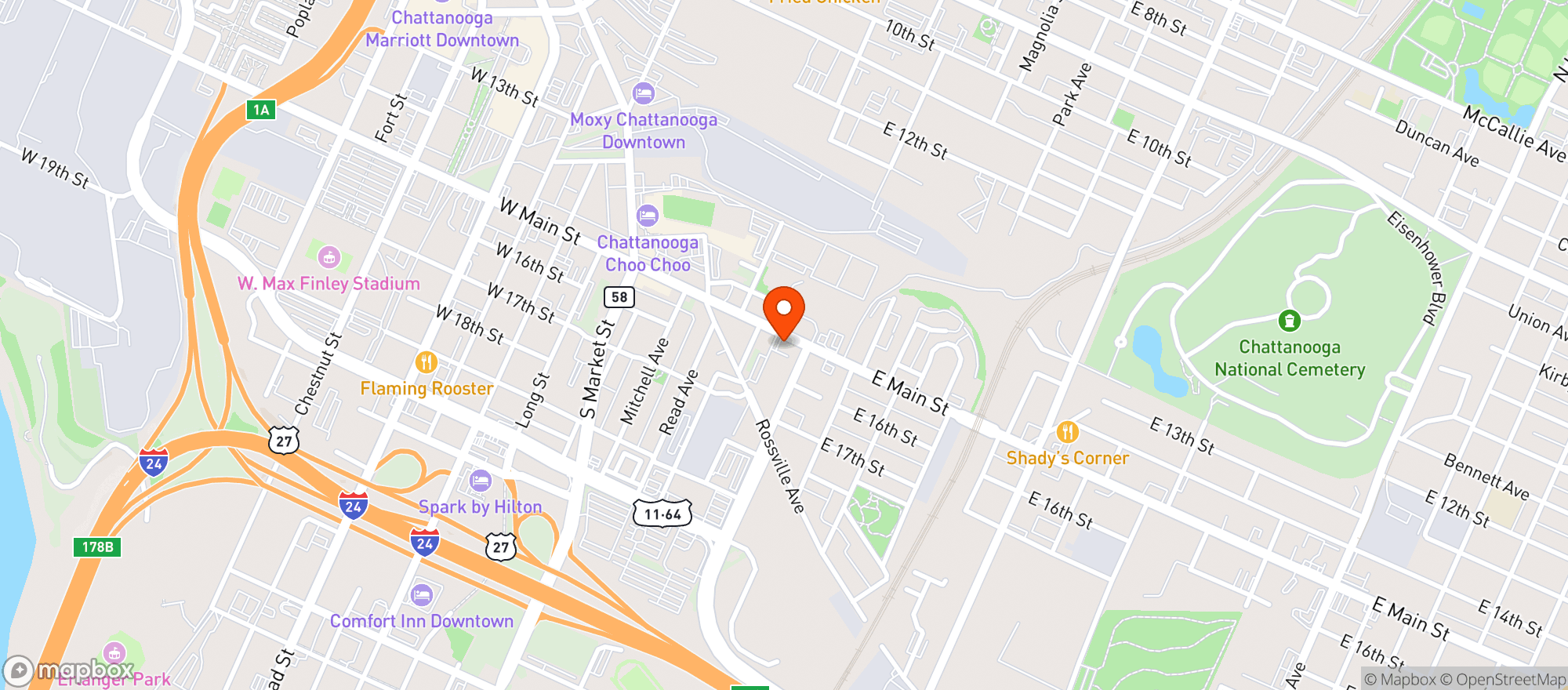 Map showing Bleu Fox Cheese Shop Retail