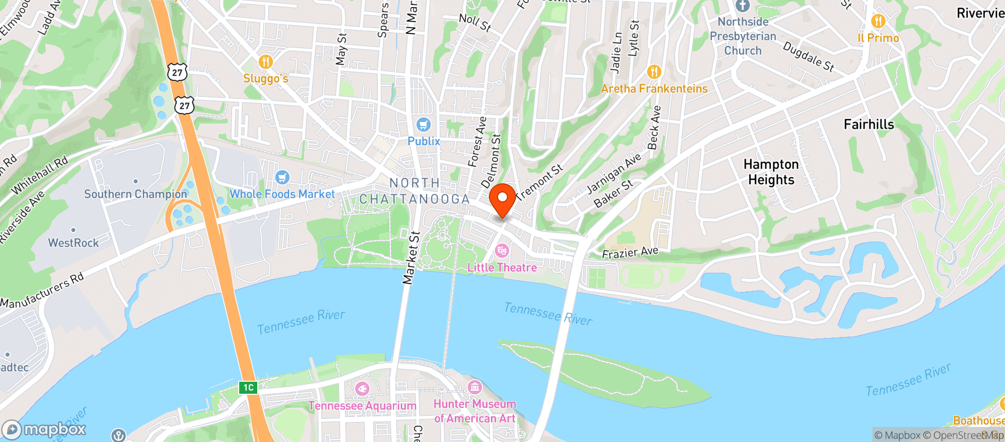 Map showing Basecamp Bar And Restaurant