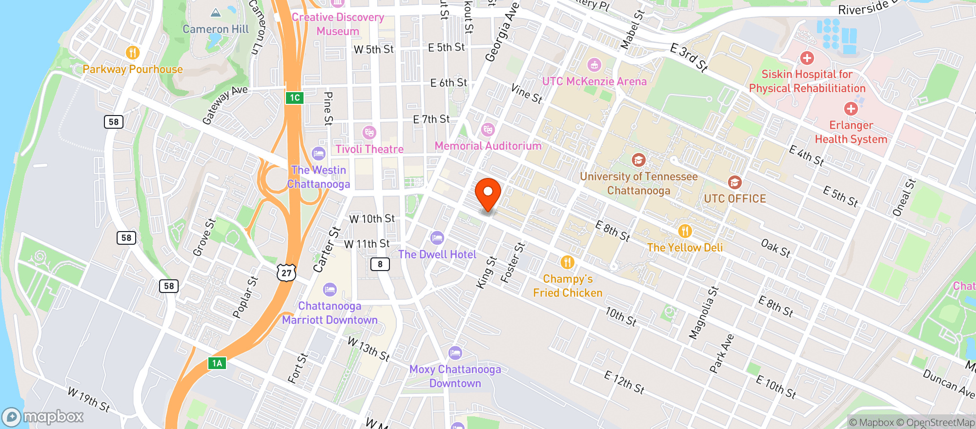 Map showing Grannys Bar