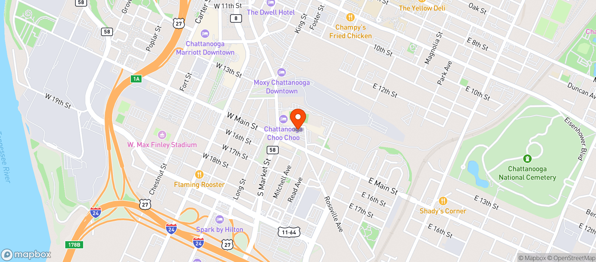 Map showing Boneyard Bar #0