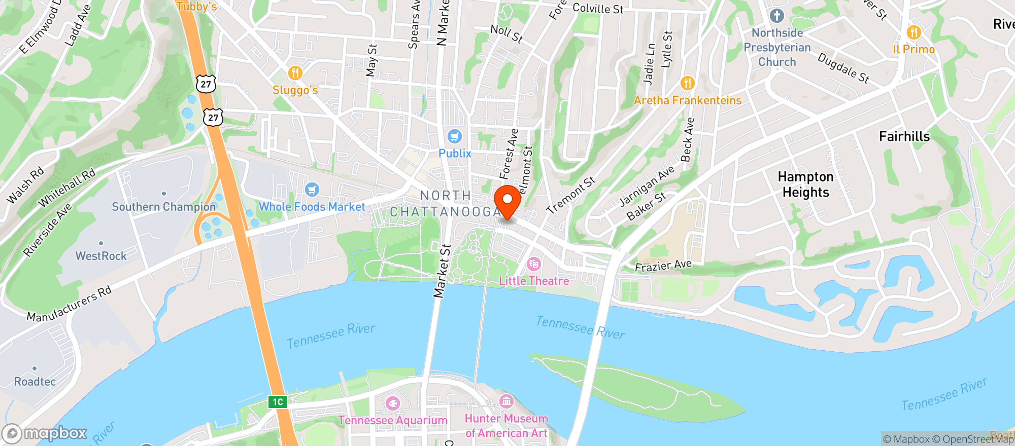 Map showing Brew Haus