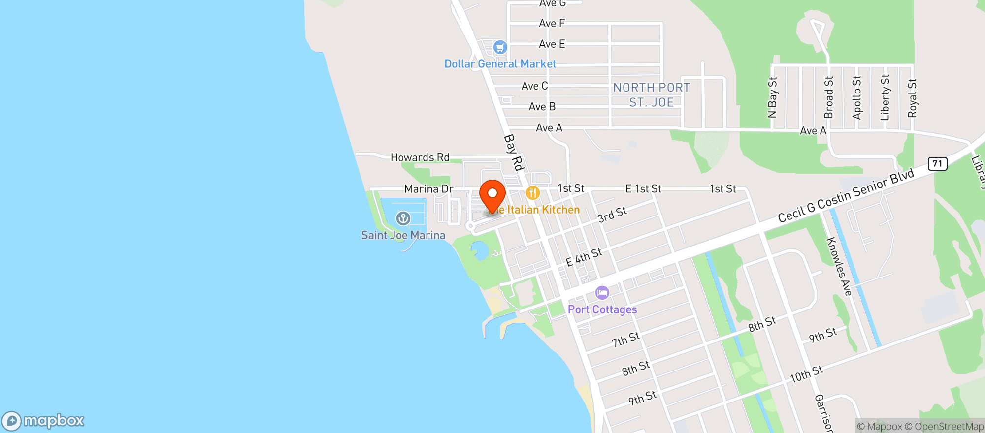 Map showing Haughty Heron