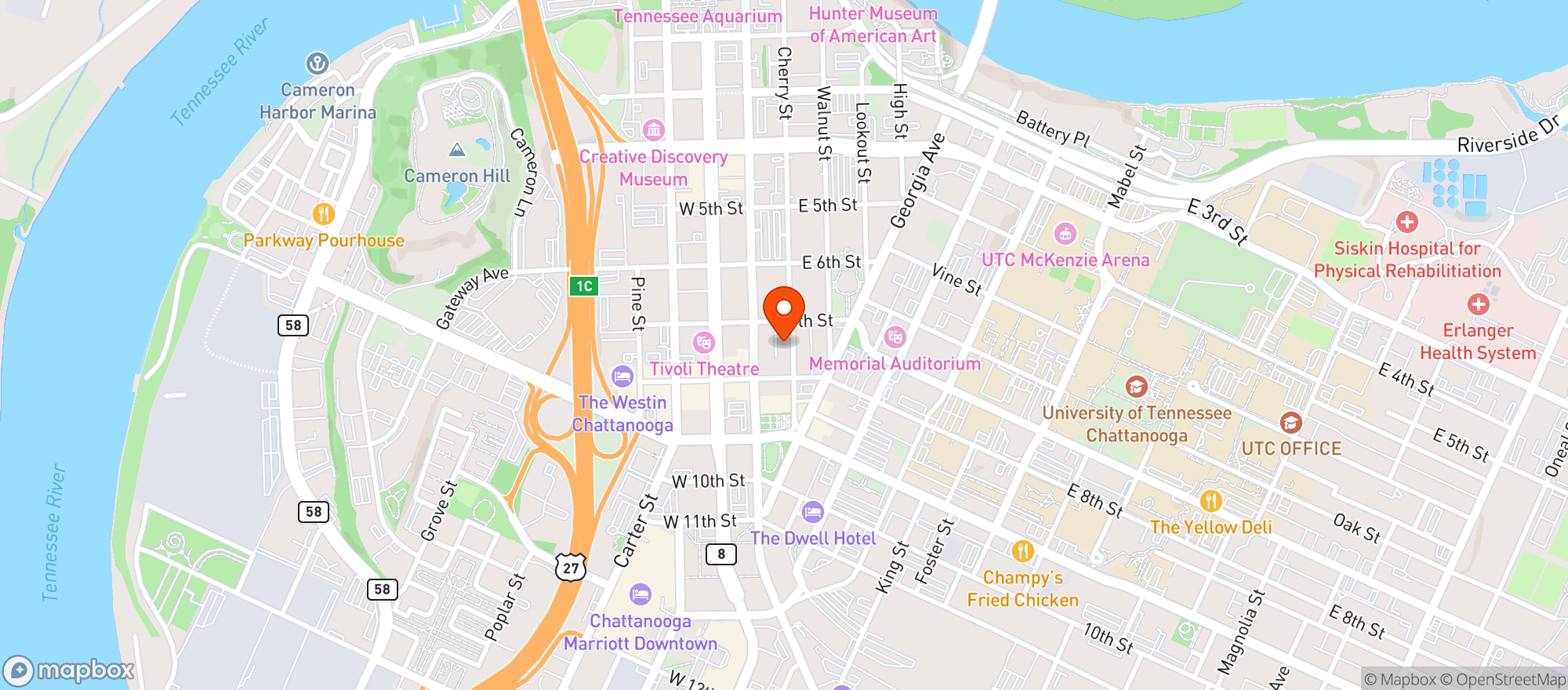 Map showing Unknown Caller